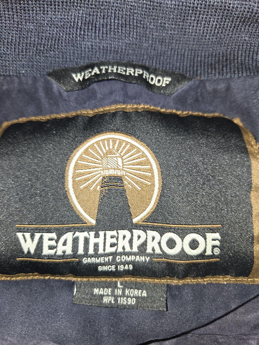 Vintage Navy Blue Suede Henley Mock Neck Pullover Jacket - Size L - Picture 8 of 16